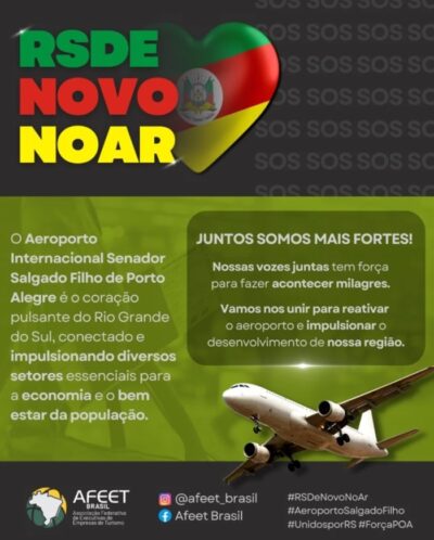 campanha “RSDeNovoNoAr” pela reativação do Aeroporto Internacional Salgado Filho