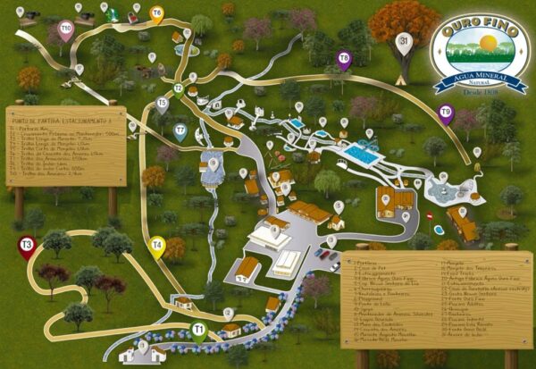 Estância Ouro Fino, mapa
