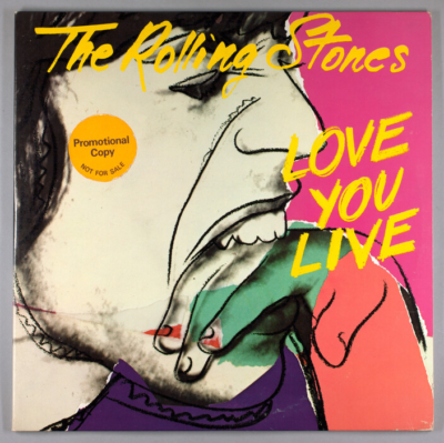 The Rolling Stones, Love You Live (1977), album cover designed by Andy Warhol, 1977 - The Andy Warhol Museum, Pittsburgh; Founding Collection, Contribution The Andy Warhol Foundation for the Visual Arts, Inc.
