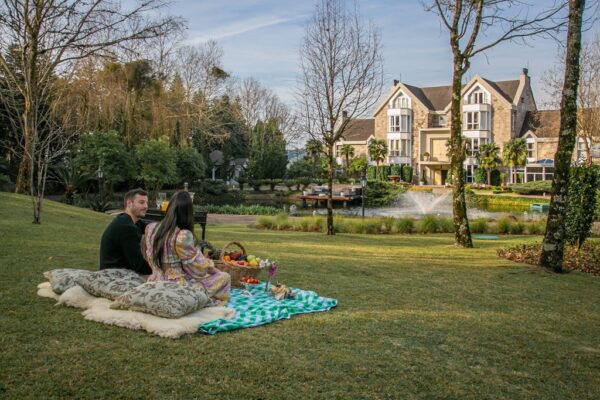 Piquenique nos jardins do Castelo Saint Andrews