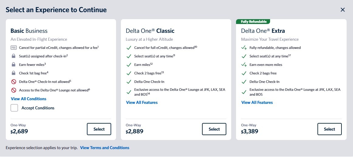 Delta comparação classes